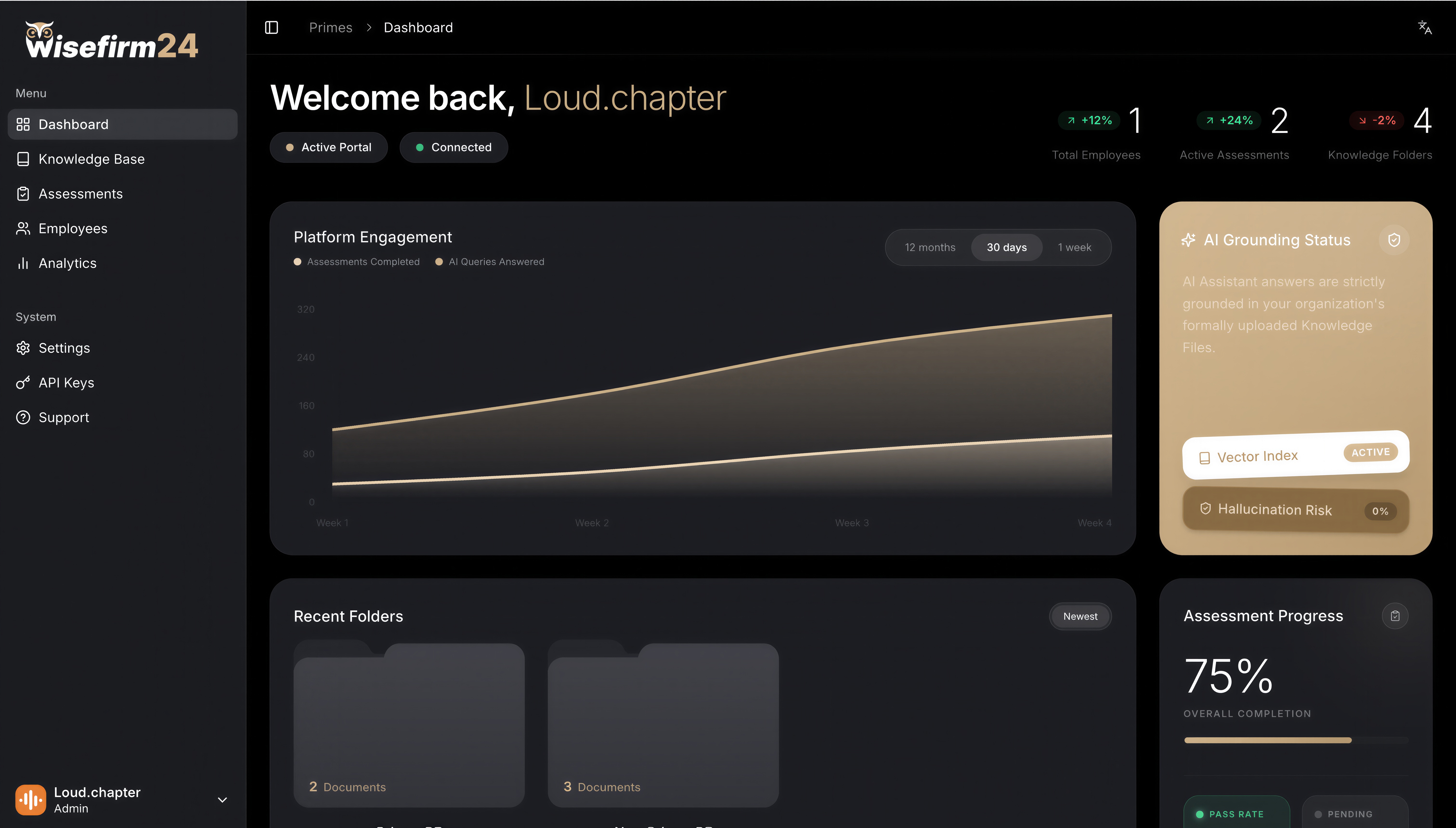 WiseFirm24 Main Dashboard
